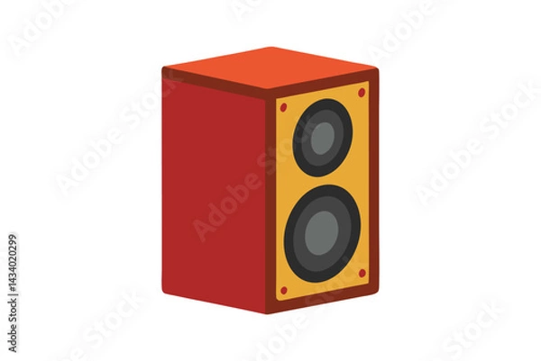 Fototapeta Retro Audio Speaker with Two Drivers for HiFi Sound Reproduction