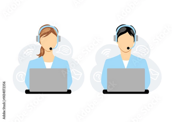 Fototapeta Moderator. Flat icons for design