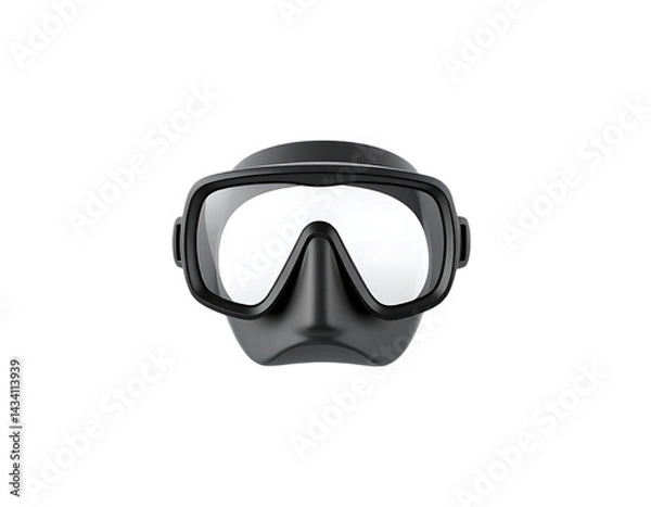 Obraz Close-up of a black scuba diving mask