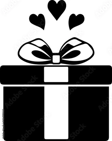 Fototapeta gift box with ribbon vector