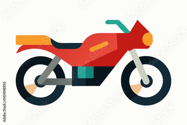 Fototapeta toy motorcycle vector illustration  on a white background