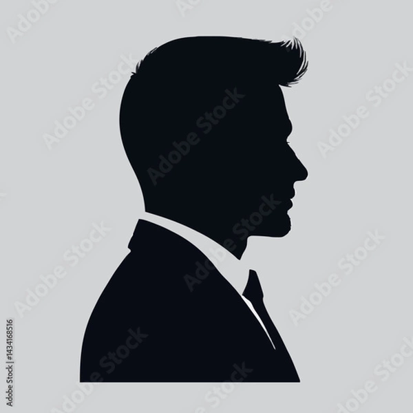 Fototapeta Man silhouette businessman silhouette single man silhouette black man silhouette Businessman silhouettes set, man pack of vector silhouette design, isolated background