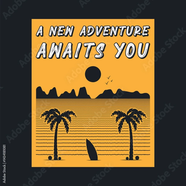 Obraz Summer time, summer vacation poster design