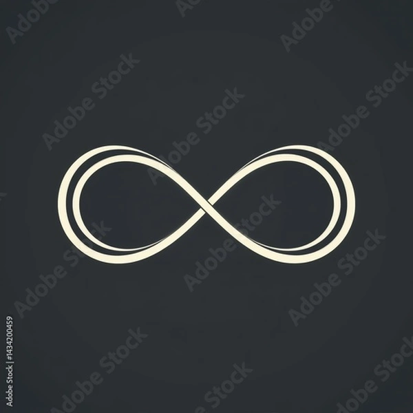 Obraz An elegant infinity symbol design on a dark background, representing limitless possibilities and endless connections.
