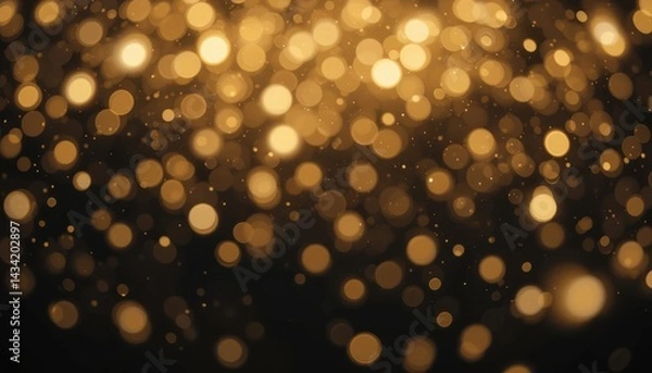 Fototapeta The image features glowing circles of varying sizes against a dark background