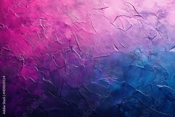 Fototapeta Abstract textured background with pink and blue gradient paint strokes