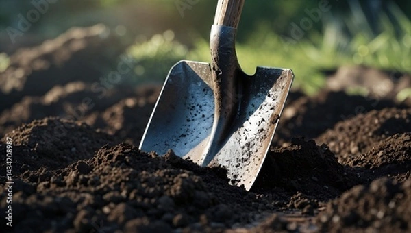 Obraz shovel in the ground