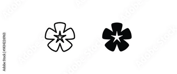 Obraz flower icons button, vector, sign, symbol, logo, illustration, editable stroke, flat design style isolated on white