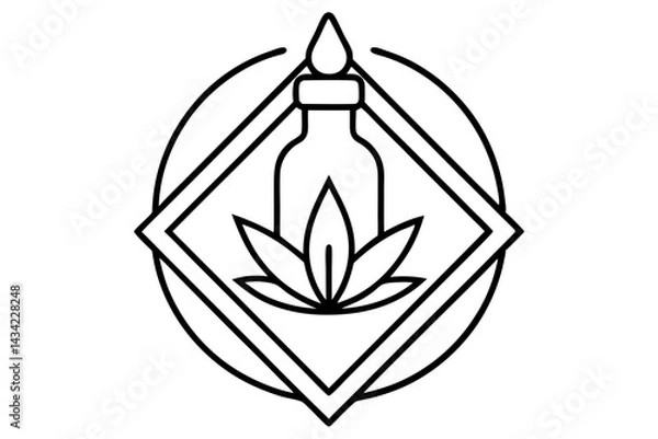 Obraz Vector art showcases a lotus flower, an abstract floral design, and a simple flower icon, embodying nature's beauty