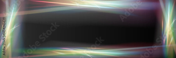 Obraz Soft pastel holographic light leak, dreamy blurred prism glow, ethereal abstract background.
