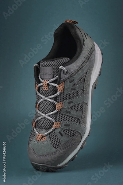 Obraz Grey sneakers on gradient background