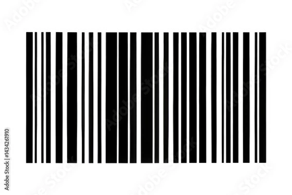 Fototapeta Barcode isolated on transparent background. Png