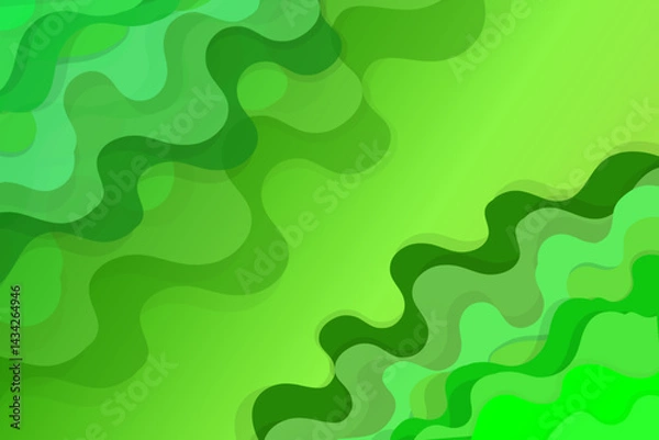 Obraz abstract green background with waves
