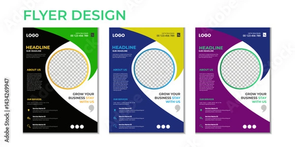Obraz Creative Corporate & Business Flyer a4  template, editable vector template design,abstract business flyer.,modern template, perfect for creative professional businessCreative Corporate & Business Flye