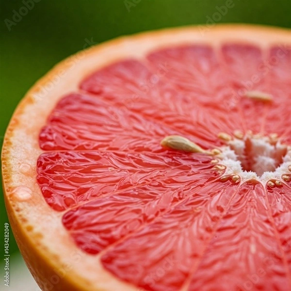 Fototapeta close up of a red grapefruit