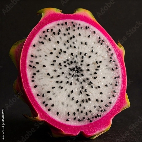 Obraz dragon fruit on black background