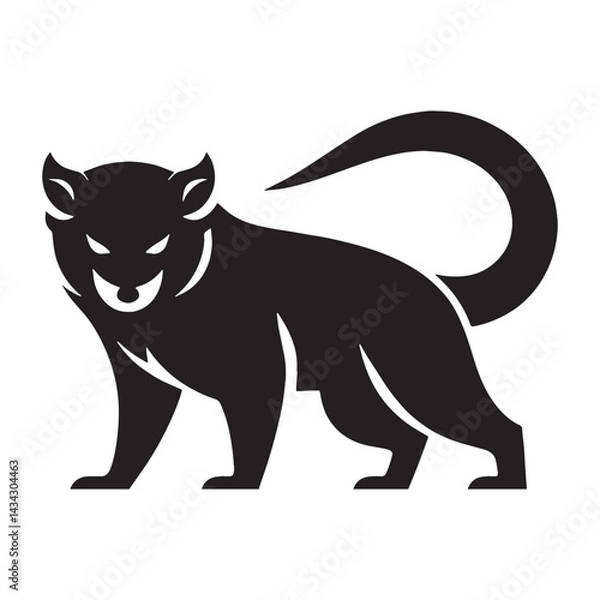 Fototapeta Sleek tasmanian devil silhouette vector for UI assets – tasmanian devil silhouette – tasmanian devil vector – tasmanian devil illustration – silhouette of tasmanian devil

