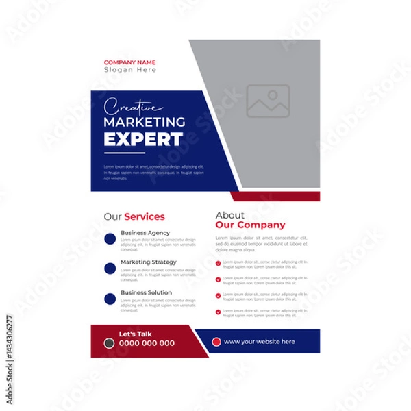 Obraz Creative Corporate & Business Flyer a4  template, editable vector template design,abstract business flyer.,modern template, perfect for creative professional businessCreative Corporate & Business Flye