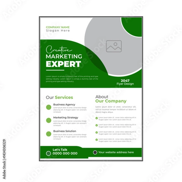 Obraz Creative Corporate & Business Flyer a4  template, editable vector template design,abstract business flyer.,modern template, perfect for creative professional businessCreative Corporate & Business Flye