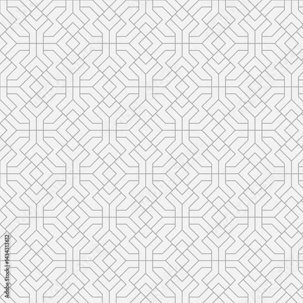 Fototapeta Graphics_designs (any)Geometric Interlocking Lines in a Seamless Grid
