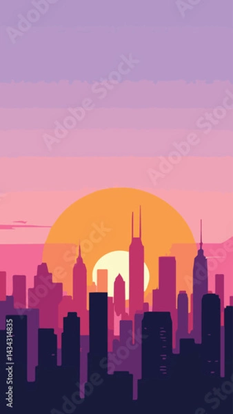 Fototapeta seattle skyline at sunset