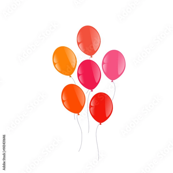 Fototapeta balloons on a white background