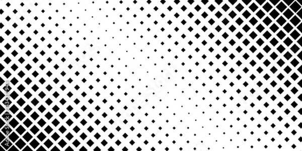 Fototapeta Vector Halftone squares abstract background. Black and white pattern. Hipster fashion design print. Geometric design on a white background. Healthcare, science and medicine background.