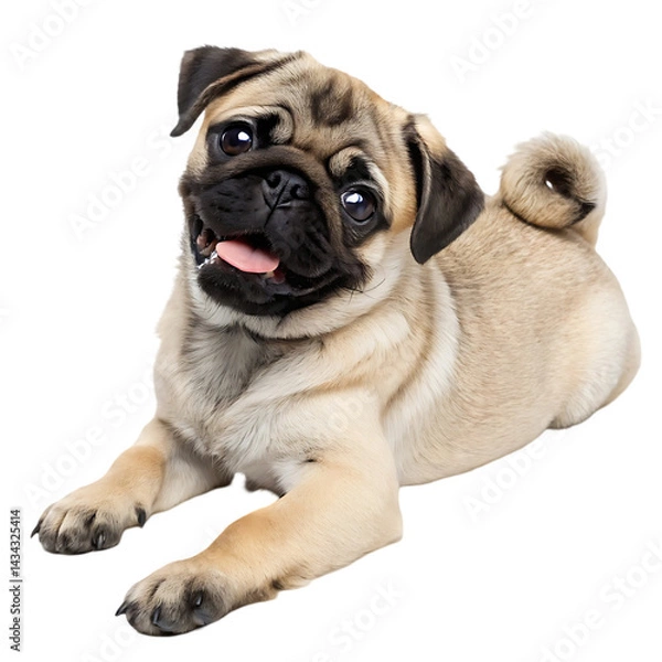 Fototapeta french bulldog puppy isolated on transparent background