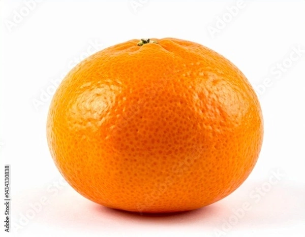 Obraz one tangerine, bright orange color, white background

