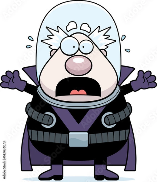 Obraz Scared Cartoon Supervillain