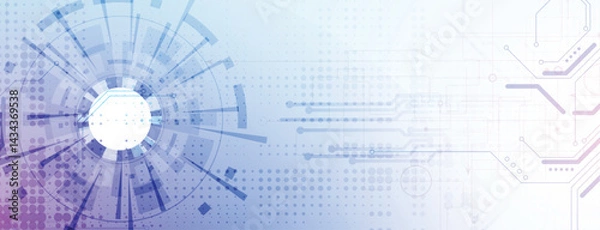 Fototapeta Circuit abstract background for science and business presentation