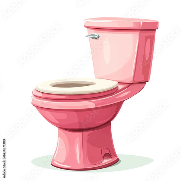 Fototapeta A stylish pink toilet design perfect for modern bathrooms, showcasing unique aesthetics and vibrant color.