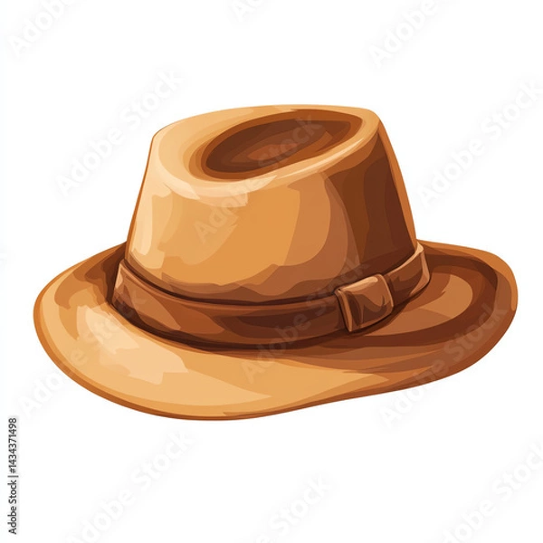 Fototapeta A stylish brown hat with a classic design, perfect for outdoor adventures or casual wear, adding charm and character to any outfit.
