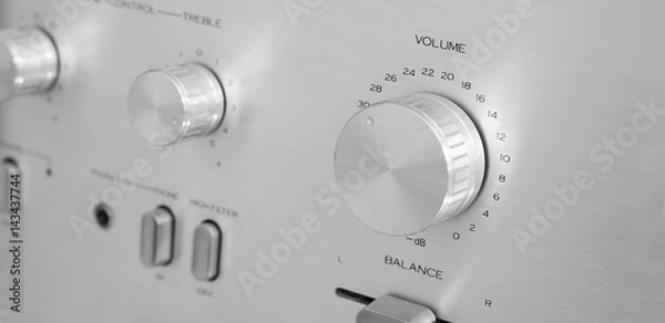 Fototapeta Amplifier knobs and buttons