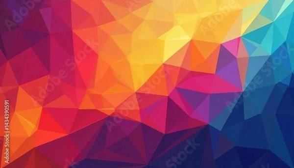 Fototapeta Geometric abstract design with vibrant colors, high-resolution, photo, angles