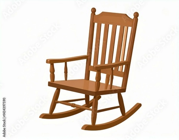 Obraz wooden rocking chair