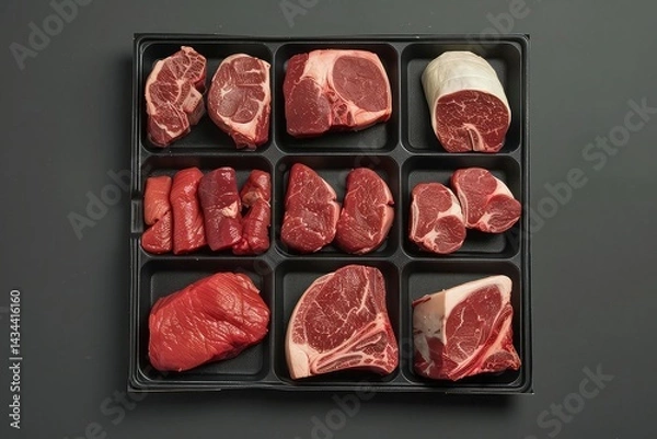 Obraz Geometric shapes of meat