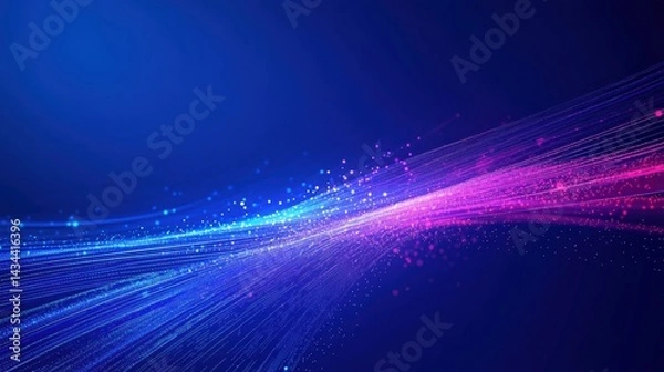 Fototapeta Abstract Digital Flow Lines
