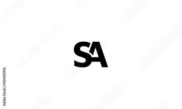 Fototapeta SA initial letter logo