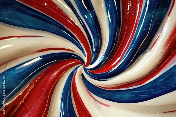 Obraz Red, white, and blue swirling together