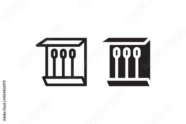 Fototapeta Matchbox icon comparison vector graphic Vector