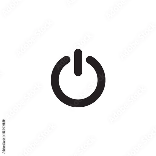 Fototapeta Black power button symbol icon Vector