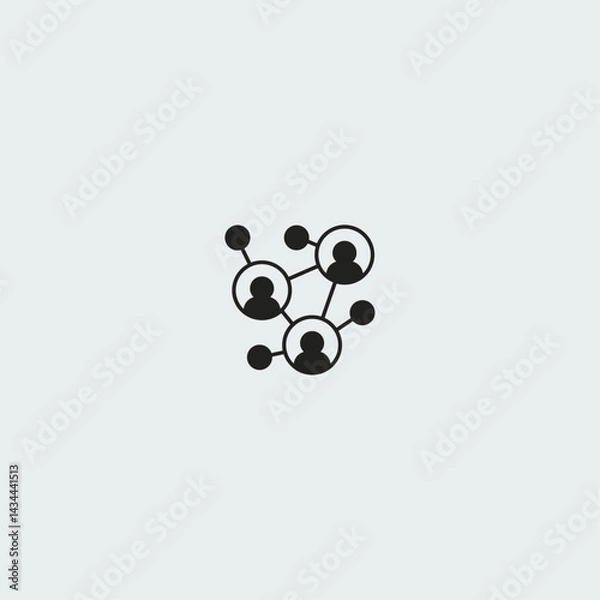 Fototapeta Network icon logo flat vector design