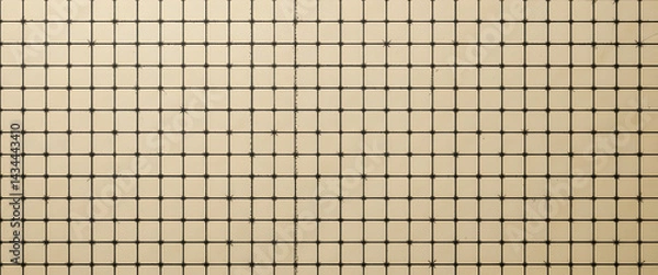 Fototapeta Square grid texture, grid line paper sheet with crosses and dots, blank grid sheet for technology, drawing and architecture draft, texture of square graph paper, notebook pattern 