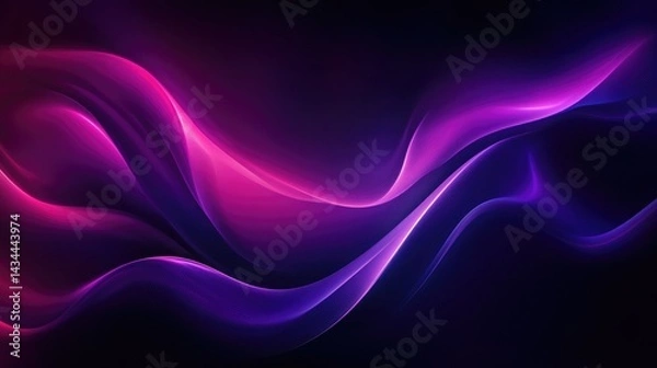 Fototapeta Grainy Poster Design with Dark Purple, Magenta, and Pink Abstract Elements
