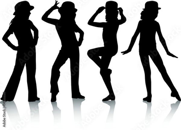 Obraz silhouette fashion children