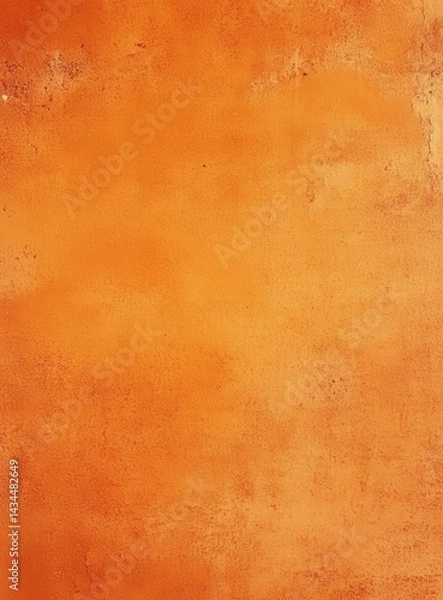 Fototapeta A close-up image of an orange-hued, weathered wall