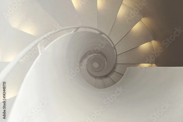 Obraz Widok na kręcone schody