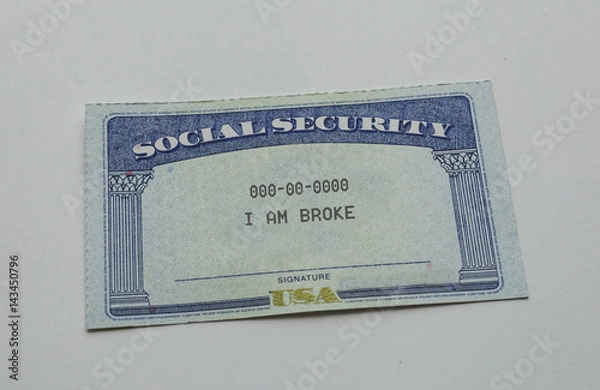 Obraz Ubezpieczenie społeczne jest spłukane