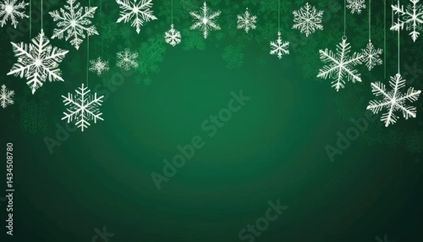 Obraz Christmas greeting card design with snowflake star decoration